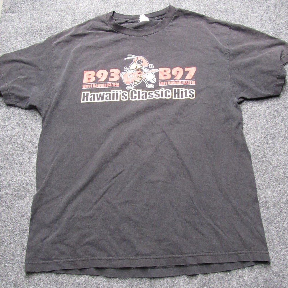 Alstyle Kona Brewing Co Hawaii Radio B93 B97 Graphic T-Shirt Black Mens XL